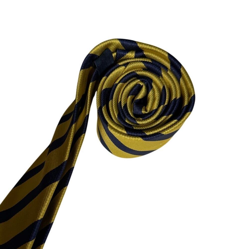 Otaa Australia Blue Yellow Striped Microfiber Tie 60in — image 6 of 8